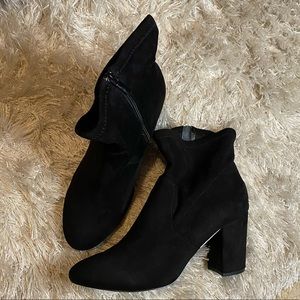 Black Ankle Booties, Wide Width